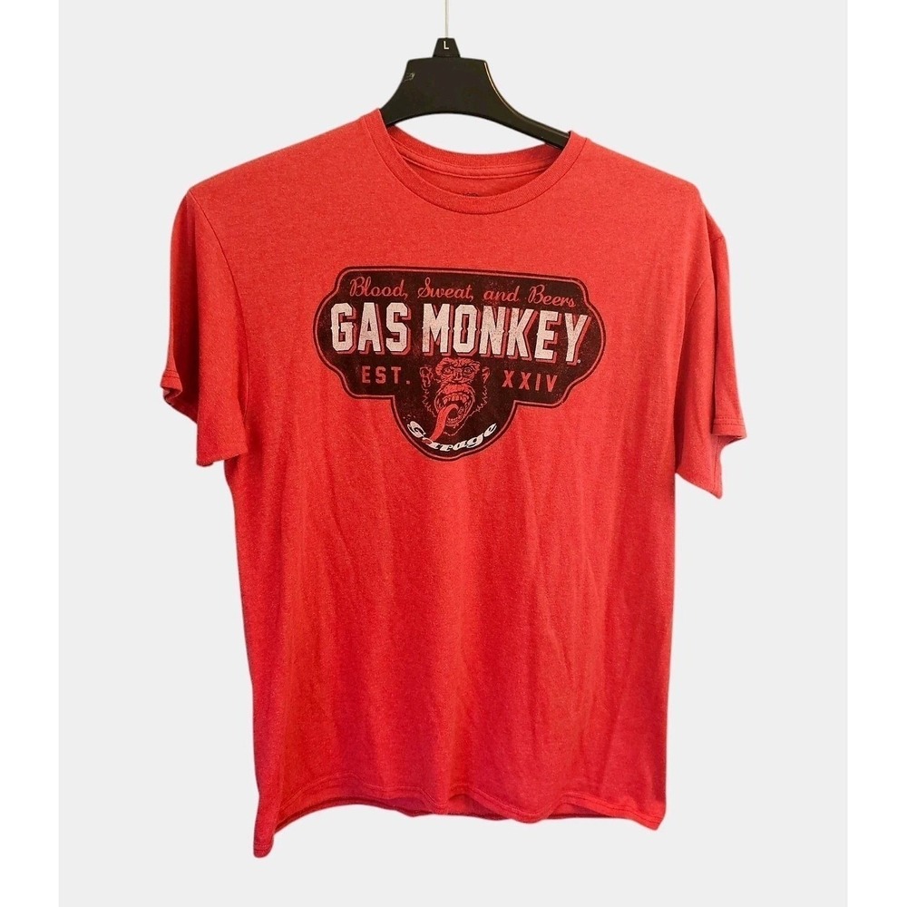 Gas Monkey‎ Garage Blood Sweat & Beers Large Short Sleeve Tee Cotton Blend